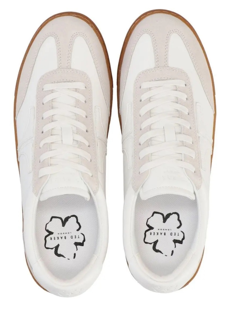Ted Baker London White & Off-White Low-Top Sneaker Preppy Tennis Men’s Size 9